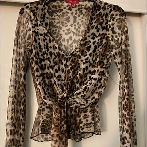Guess leopard top